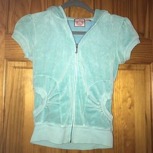 Juicy couture short sleeve zip up